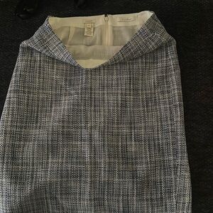 Blue tweed pencil skirt